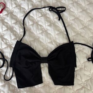 Black Bow Tie  Top